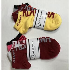 Alabama Crimson Tide Socks Ankle Women's Size: 9 to 11 2-Packs of 3, NCAA